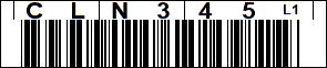 Tri-Optic LTO Cleaning Horizontal Barcode Label