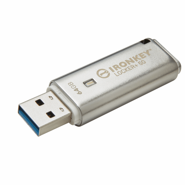 Kingston IronKey Locker+ 50 64GB USB 3.2 Flash Drive