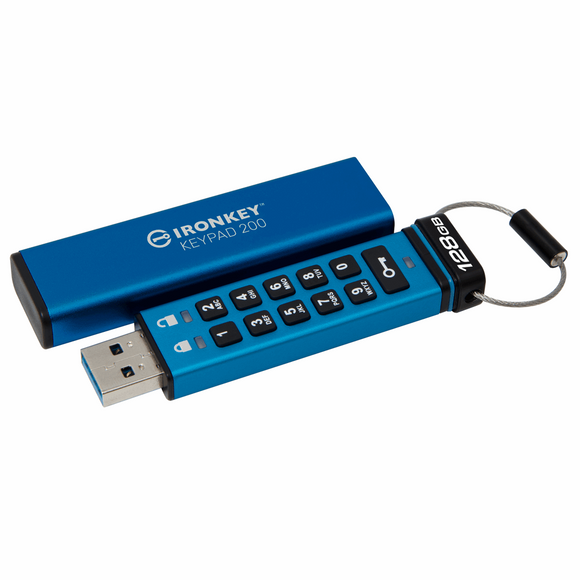 Kingston IronKey Keypad 200 128GB USB 3.2 Flash Drive