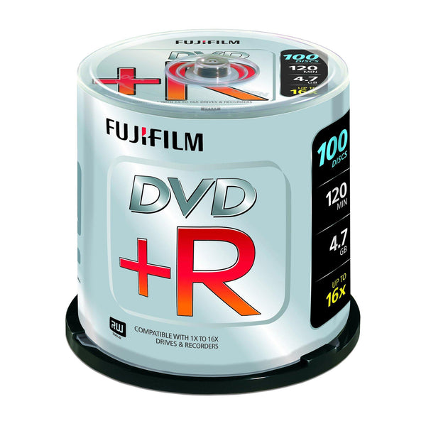 FUJIFILM DVD+R 4.7GB Branded - 100 Cakebox