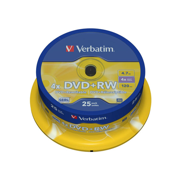 Verbatim DVD+RW 4.7GB Branded - 25 Cakebox
