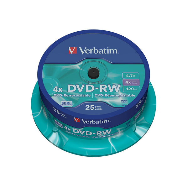 Verbatim DVD-RW 4.7GB Branded - 25 Cakebox