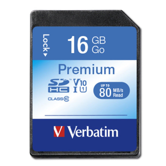 Verbatim SDHC Premium 16GB Memory Card 