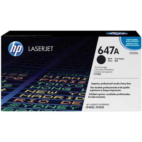 HP 647A Black Original LaserJet Toner Cartridge (CE260A)