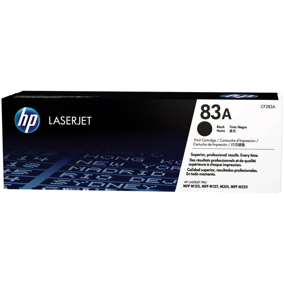 HP 83A Black Original LaserJet Toner Cartridge (CF283A)