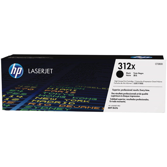 HP 312X High Yield Black Original LaserJet Toner Cartridge (CF380X)