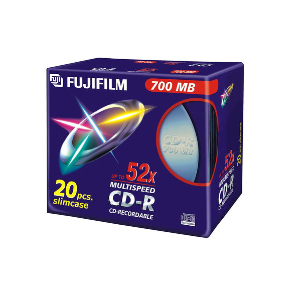 FUJIFILM CD-R 80 Branded - Slim Case (20 Pack)