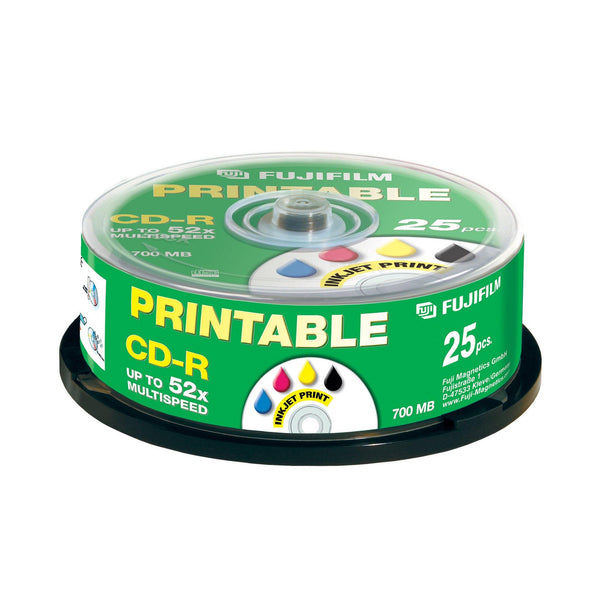 FUJIFILM CD-R 80 Printable - 25 Cakebox