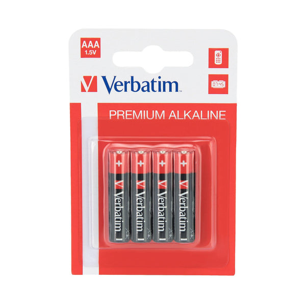 Verbatim Premium Alkaline AAA Battery - 4 Pack